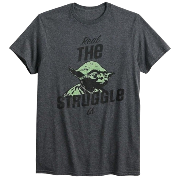 NWT! Star Wars Yoda "Real the Struggle Is" T-Shirt - Picture 9 of 9